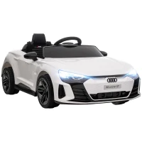 Aosom Licensed Audi RS e-tron GT 12V Ride On Car Truck for Kids, Electric Car Ride On Vehicle w/Parent Remote Control, Music, Lights, for Toddlers, White(m-1)