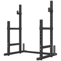 Soozier Adjustable Squat Rack, 660lbs Multi-Functional Bench Press Rack for Weight Lifting Home Gym Strength Training, Black(m-1)