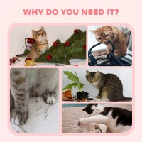 PawHut 63 Inch Cat Tree with Sisal Scratching Posts, Condos, Plush Perches, Hammock, Ladder, Dangling Balls, Pink(m-9)