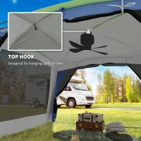 Outsunny 12’x12’x7’ 5-8 Persons Portable Outdoor Camping Tent Waterproof Shelter(m-7)