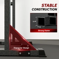 Soozier Adjustable Bench Press Rack, Multi-Function Squat Rack for Home Gym Strength Training, Black(m-7)