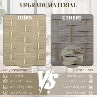 HOMCOM Folding Room Divider Screen 4 Panel 5.6 ' Tall Privacy Screen Freestanding Room Partition for Home Office, Beige(m-4)