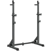 Soozier Adjustable Bench Press Rack, Multi-Function Squat Rack for Home Gym Strength Training, Black(m-11)