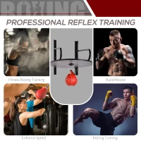 Soozier Wall-mounted Speed Bag Boxing Platform with Adjustable Height(m-5)