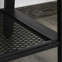 HOMCOM Industrial TV Stand, TV Console Table for TV up to 45'' Flat Screen, Entertainment Center for Living Room, Bedroom, Rustic Brown(m-10)