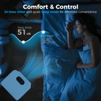 HOMCOM Small Portable AC 8000 BTU, Dehumidifier, Remote Control, 24-Hour Timer, Window Mount Kit for Bedroom, Cream(m-6)