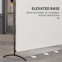 Outsunny Single Panel Room Divider, UV30+ Privacy Screen, Indoor Outdoor Privacy Panel with Stable Base, Beige(m-6)