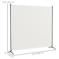 Outsunny Single Panel Room Divider, UV30+ Privacy Screen, Indoor Outdoor Privacy Panel with Stable Base, Beige(m-3)