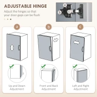 HOMCOM 67" 4-Door Kitchen Pantry Cabinet, Freestanding Storage Cabinet Cupboard with Adjustable Shelves, Grey(m-9)