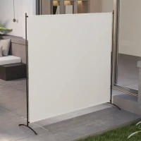 Outsunny Single Panel Room Divider, UV30+ Privacy Screen, Indoor Outdoor Privacy Panel with Stable Base, Beige(m-9)