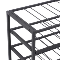 HOMCOM 9-Tier Metal Wine Bottle Rack 54 Bottles Freestanding Wine Storage Holder Home Bar Wine Display Stand Cellar Bottle Organizer Black(m-9)