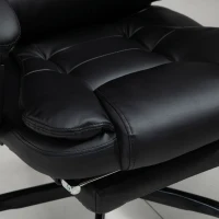 Vinsetto Reclining Office Chair with Footrest, Vibrating Massage, Adjustable Height, Perfect for Home Office, Black(m-10)