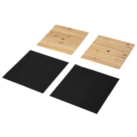 Outsunny Garden Planter with Raised Garden Bed Bench for Patio Park, 69.25" x 15" x 15.75", Natural(m-10)