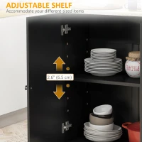 HOMCOM Kitchen Island on Wheels, Kitchen Cart with Drop Leaf, Drawers, Black(m-6)