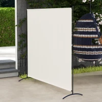 Outsunny Single Panel Room Divider, UV30+ Privacy Screen, Indoor Outdoor Privacy Panel with Stable Base, Beige(m-8)