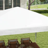 Outsunny 10x10ft Party Tent Portable Gazebo, Folding Garden Canopy Event Shelter Outdoor Sunshade White(m-7)
