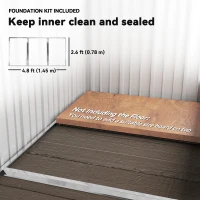 Outsunny Outdoor Storage Shed, Steel Lean-to Shed with Adjustable Shelf, Lock, Gloves, 5'x3'x6', Dark Grey(m-10)