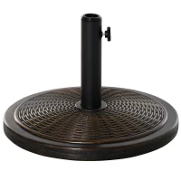 Outsunny 29LBS Offset Patio Umbrella Cement Base Stand Cantilever Parasol Holder Weight, Fits Φ1.4", Φ1.5", Φ1.9", Black(m-11)