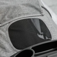 PawHut Small Dog Stroller, 3-Wheel Foldable Pet Stroller with Adjustable Canopy and Zippered Mesh Door for Pet Owners, Grey(m-10)