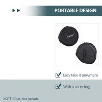 Soozier 24-Chain Portable Practice Basket for Disc Golf Target Stand Easy Assembly & Lightweight Basket w/ Carry Bag Navy Blue(m-5)