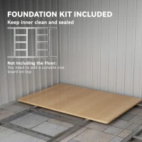 Outsunny 8.5' x 6.8' x 5.8' Practical Backyard Garden Storage Tool Shed Double Sliding Door 4 Ventilation Slots, Green(m-6)