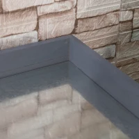 Outsunny Garden Storage Cabinet, Outdoor Tool Shed with Galvanized Top and Two Shelves for Yard Tools or Pool Accessories, Grey(m-9)