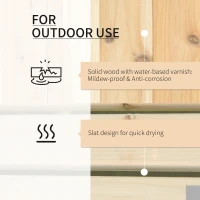 Outsunny Garden Planter with Raised Garden Bed Bench for Patio Park, 69.25" x 15" x 15.75", Natural(m-6)