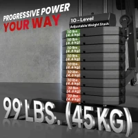 Soozier Multifunction Home Power Exercise Gym System Weight Training Exercise Workout Station Fitness Strength Machine for Whole Body Training Black(m-5)