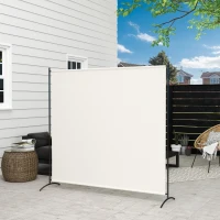 Outsunny Single Panel Room Divider, UV30+ Privacy Screen, Indoor Outdoor Privacy Panel with Stable Base, Beige(m-7)