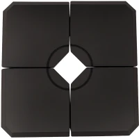 Outsunny 4 Pieces Umbrella Base Parasol Stand for Cantilever Umbrella Fill w/ Sand or Water Black(m-2)