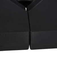 Outsunny Umbrella Stand Fitting 2" Poles and Steel Base with 4 Fillable Plastic Weights, 158lbs Sand or 132lbs Water Filled, Black(m-9)