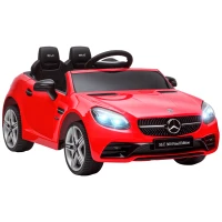 Aosom 12V Ride On Car with Parent Remote Control Two Motors Music Lights Suspension Wheels for 3-6 Years Red(m-2)