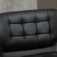 HOMCOM Swivel PU Leather Barstools Set of 2 Adjustable Bar Stools with Footrest Back for Kitchen Counter Dining Room Black(m-9)