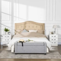 HOMCOM Modern Nightstand Set of 2, Bedside Tables with 3 High Gloss Drawers for Bedroom, White(m-1)