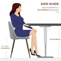 HOMCOM Upholstered Dining Chairs Set of 4, Velvet Accent Chair with Back and Wood-grain Steel Leg for Kitchen, Grey(m-7)