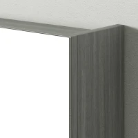 HOMCOM Wall Mount Mirrored Medicine Cabinet, Bathroom Mirror Cabinet with Adjustable Shelf, Double Soft Closing Doors, Grey(m-9)
