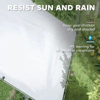 PawHut Metal Chicken Coop with Water- and UV-Protection Cover for Backyard Hen, Duck, Rabbit, 9.8' x 32.8' x 6.4'(m-4)