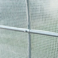 Outsunny 8.2x6.6x6.6ft Walk-in Tunnel Greenhouse Portable Garden Plant Growing Warm House with Door and Ventilation Window, White(m-10)