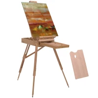 HOMCOM Folding Wood French Artists Easel Set Portable Art Painters Tripod Sketch Craft(m-11)
