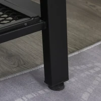 HOMCOM Industrial TV Stand, TV Console Table for TV up to 45'' Flat Screen, Entertainment Center for Living Room, Bedroom, Rustic Brown(m-9)