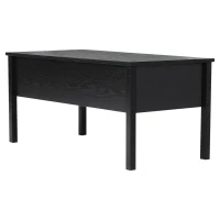 HOMCOM 39" Modern Lift Top Coffee Table with Hidden Storage Compartment, Center Table for Living Room, Black(m-11)