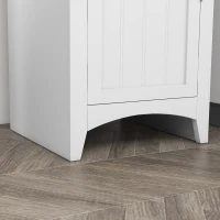 HOMCOM 48" Kitchen Pantry Storage Cabinet, Single Door Kitchen Cabinet with 4 Tier Shelving and Adjustable Shelves, White(m-10)