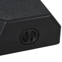 Outsunny Umbrella Stand Fitting 2" Poles and Steel Base with 4 Fillable Plastic Weights, 158lbs Sand or 132lbs Water Filled, Black(m-6)