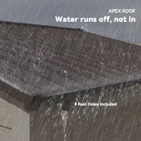 Outsunny 7.7' x 6.5' Outdoor Metal Garden Shed with Lock and Ventilation Gardening Tool Storage, Dark Brown(m-7)