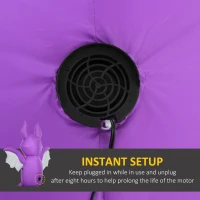 Outsunny 4ft Inflatable Halloween Bat, Blow Up LED  Display for Garden Indoor Outdoor(m-6)