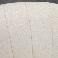 HOMCOM Bar Stools Set of 2, Swivel Counter Height Barstools with Adjustable Height, Linen Upholstered Bar Chairs with Round Metal Base and Footrest, Cream(m-9)