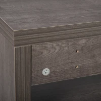 HOMCOM Floating TV Stand Shelf for 50" TVs, Wall Mounted Entertainment Center for Living Room, Bedroom, Media Console with Storage Shelf for Audio, Video, Dark Grey Wood Grain(m-14)