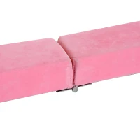 Soozier 7ft Folding Balance Beam, Gymnastics Beam with Wood Core, Pink(m-9)