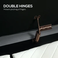 HOMCOM Upholstered Bedroom Bench, Channel Tufted Ottoman Bench with Thick Padding and Metal Legs, Grey(m-7)