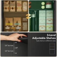 HOMCOM Tall Pantry Cabinet, 67" Kitchen Storage Cabinet with Adjustable Shelves and 2 Drawers for Kitchen, Dining Room, Black(m-5)